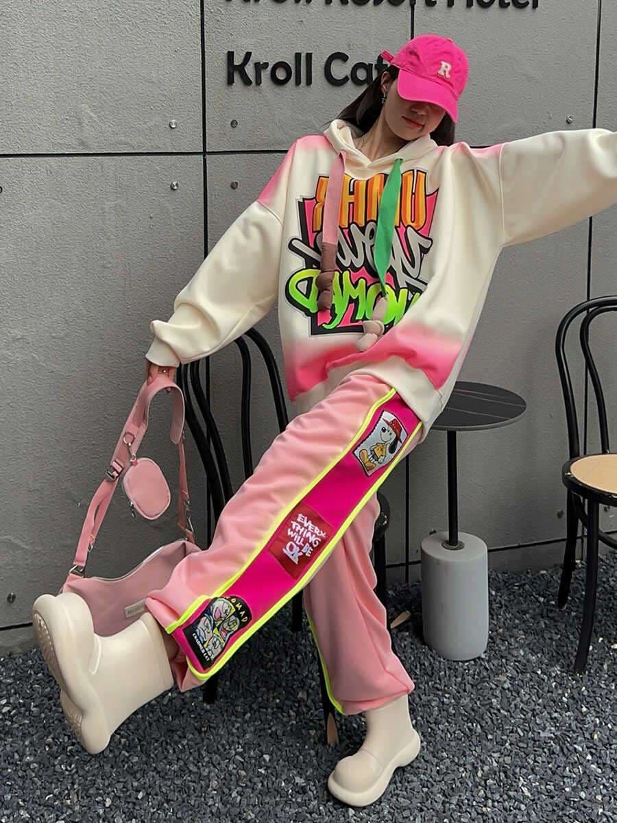 レディース スウェット ポップアートストリートパンツ