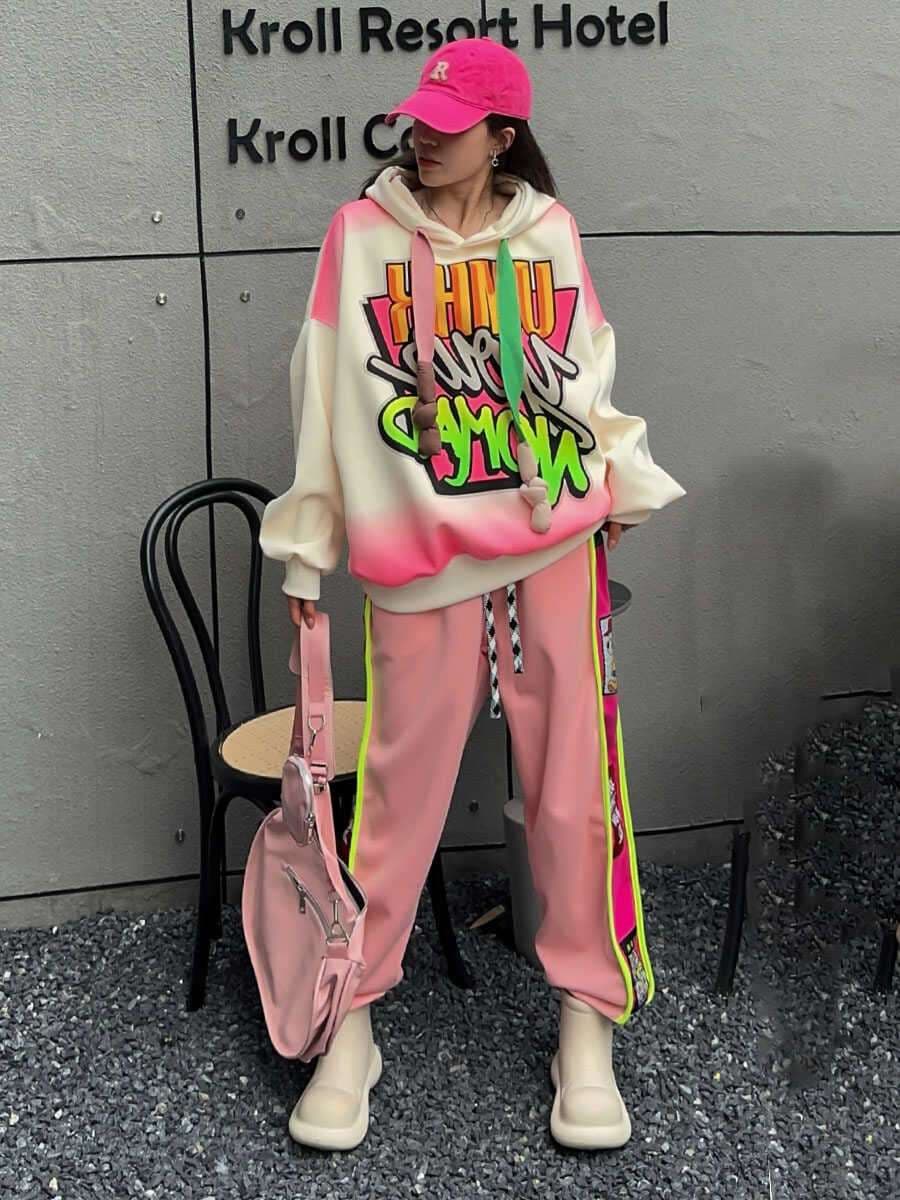 レディース スウェット ポップアートストリートパンツ