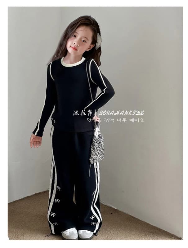 キッズ レース飾り スウェットパンツ 女の子