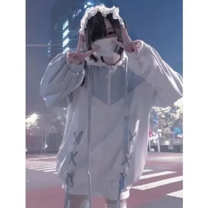 スウェット キッズ ねこ耳フード ジップアップパーカー 子供服