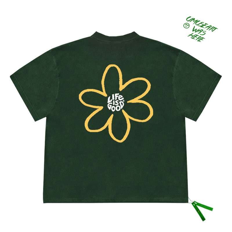 レディース スウェット ライフ・イズ・グッド フラワーTシャツ